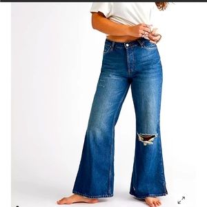 Free People CRVY Misfit Flare Jeans Size 26 NWOT